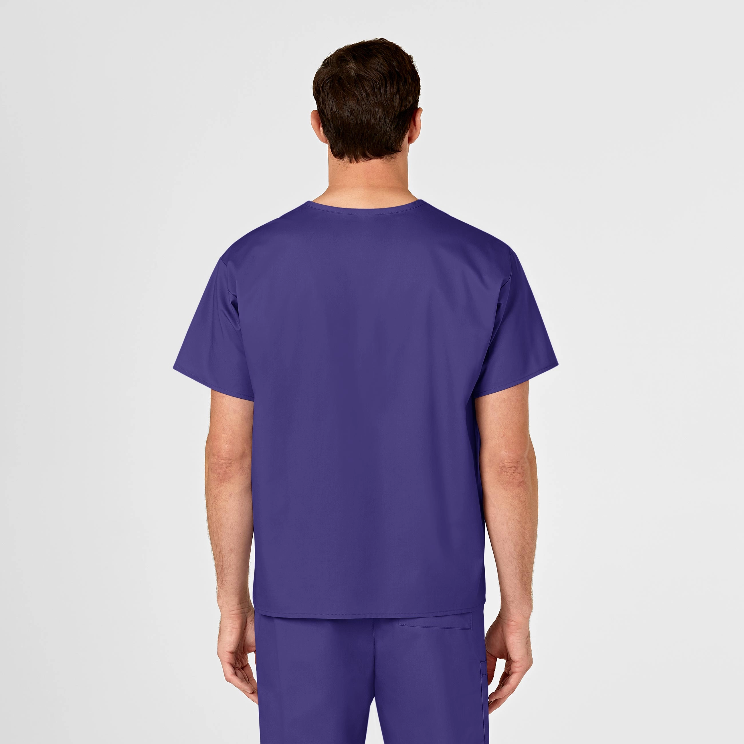 WonderWORK Unisex V-Neck Scrub Top - Grape