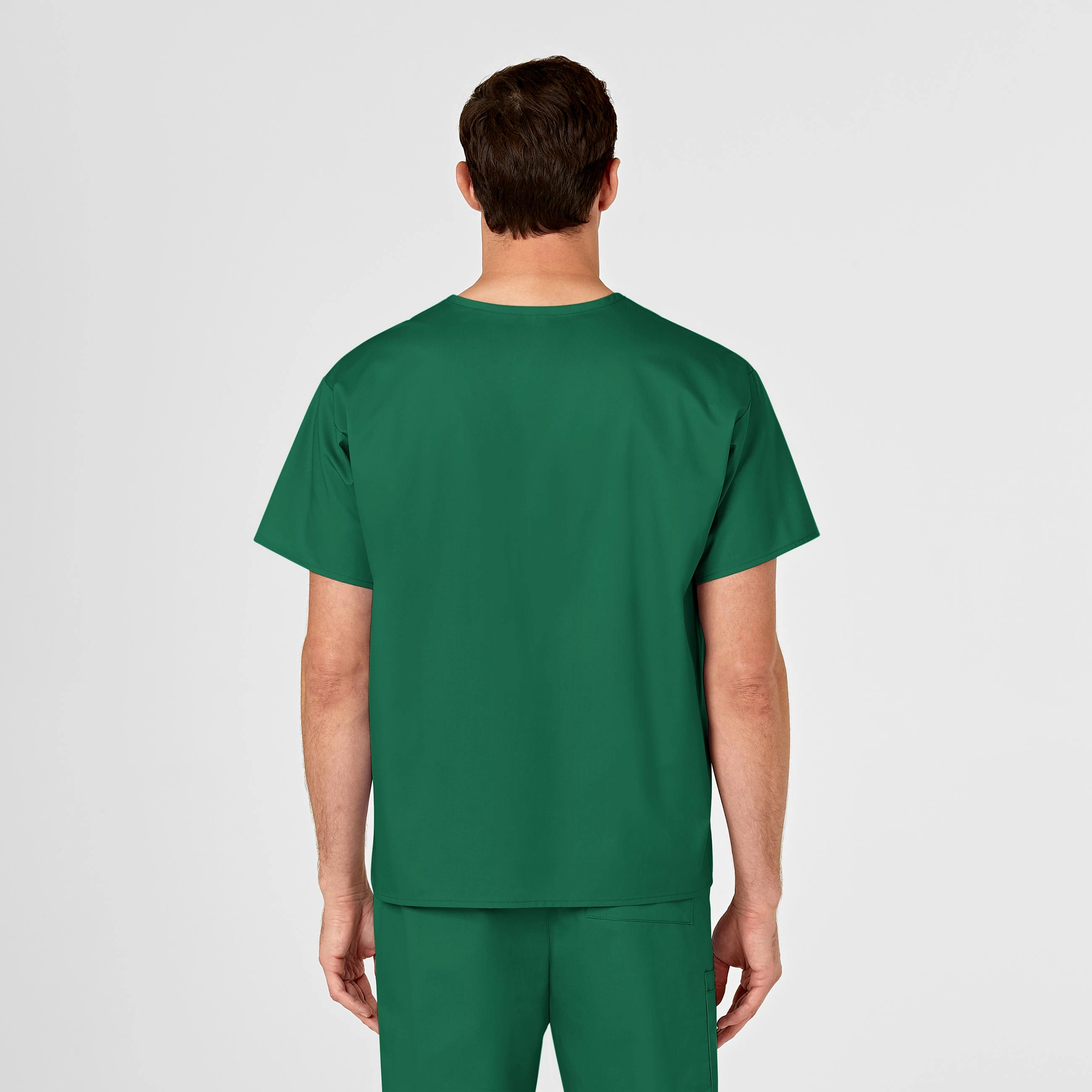WonderWORK Unisex V-Neck Scrub Top - Hunter