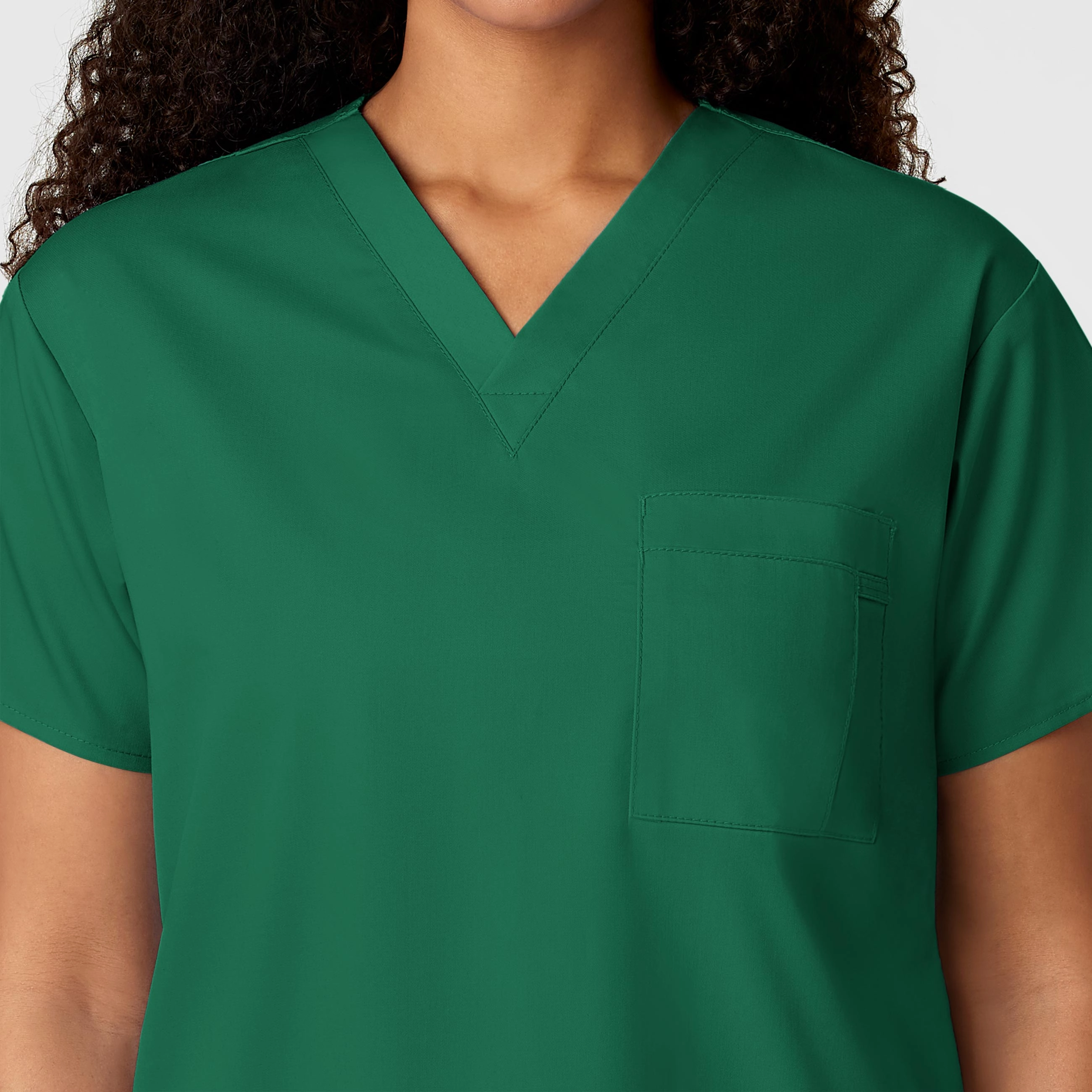 WonderWORK Unisex V-Neck Scrub Top - Hunter