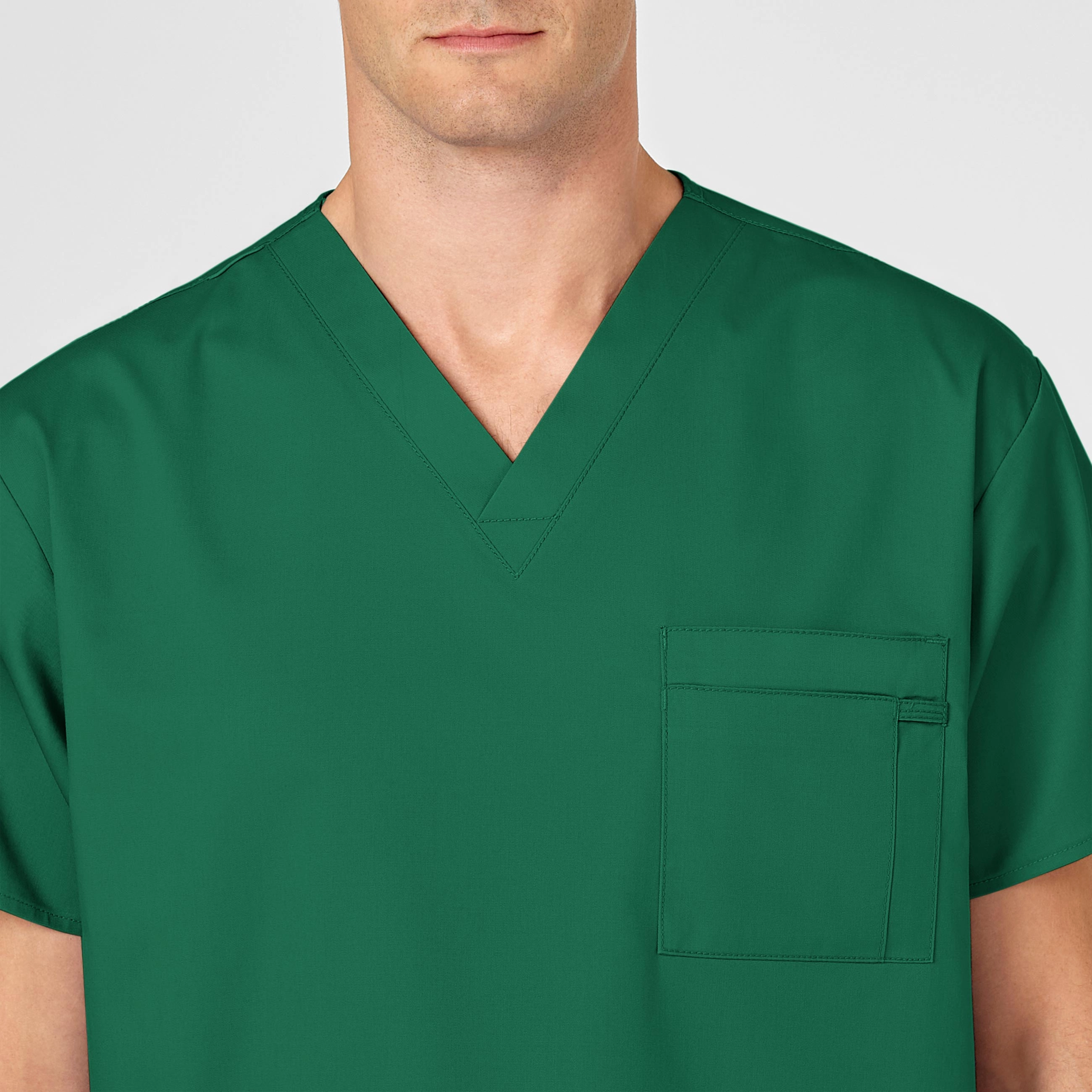 WonderWORK Unisex V-Neck Scrub Top - Hunter