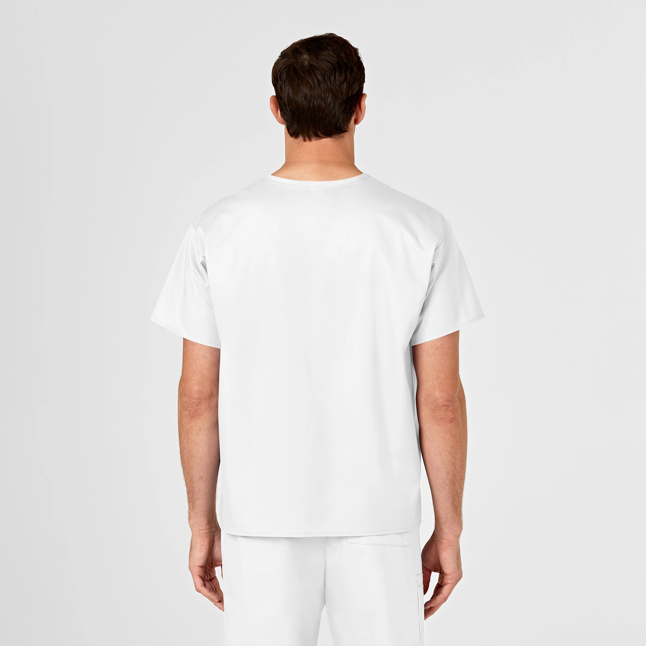 WonderWORK Unisex V-Neck Scrub Top - White