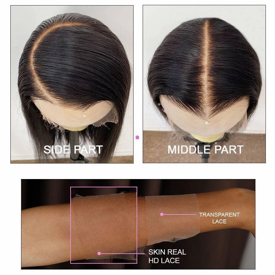 WOWANGEL Water Wave 13x6 Skinlike Real HD Lace Front Wig Glueless Clean Hairline