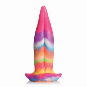 XR - Creature Cocks Glow in the Dark Unicorn Kiss Silicone Tongue Dildo 8.4" (Rainbow)