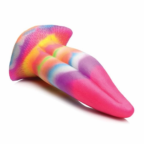 XR - Creature Cocks Glow in the Dark Unicorn Kiss Silicone Tongue Dildo 8.4" (Rainbow)