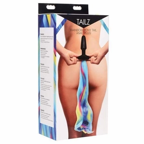 XR - Tailz Rainbow Pony Tail Anal Plug (Black)
